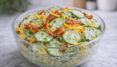 Cucumber Ranch Crack Salad Recipe – Easy Creamy Bacon Cucumber Salad