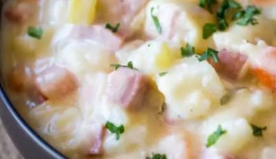 Slow Cooker Ham and Potato Soup!!!