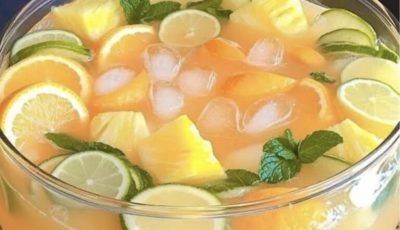 Summer Tropical Pineapple Lemonade Punch