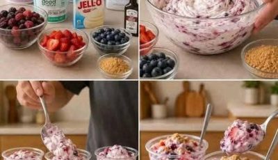High-Protein Berry Fluff Dessert Cups (Low Carb)