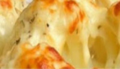 I cook cauliflower like this! Cheesy Baked Cauliflower