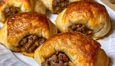 Oven Baked Beef Crescent Puffs