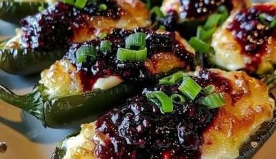 Blueberry Brie Jalapeño Poppers