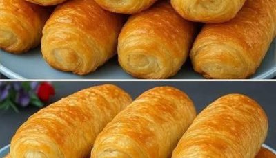 golden flaky pastry rolls